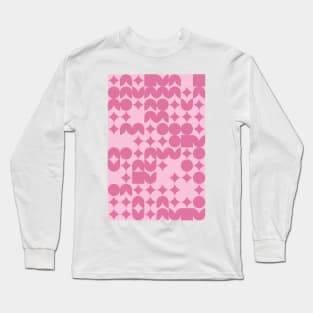 Valentines Day Geometric Pattern - Flowers #8 Long Sleeve T-Shirt